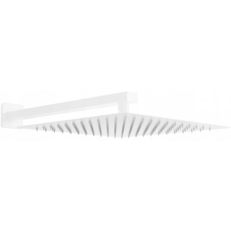 Mexen Slim pară de tip ploaie 25 x 25 cm cu braț de duș, Albă - 79125112-20