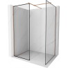 Mexen Kioto perete de duș Walk-in 120 x 90 cm, model negru, aur roz - 800-120-202-60-70-090