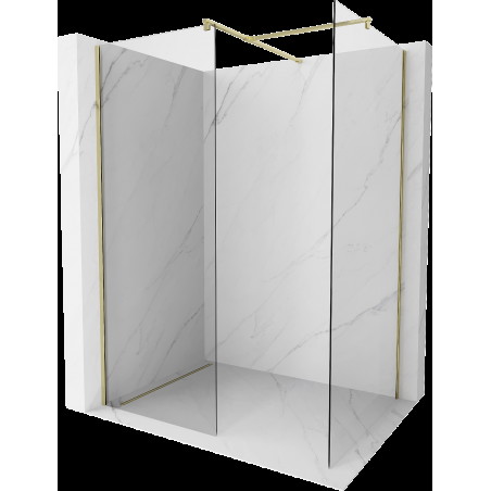 Mexen Kioto paravan de duș Walk-in 125 x 110 cm, transparent, aurie - 800-125-202-50-00-110