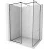 Mexen Kioto perete cabina de duș Walk-in 140 x 70 cm, model negru, gun gray periat - 800-140-202-66-70-070