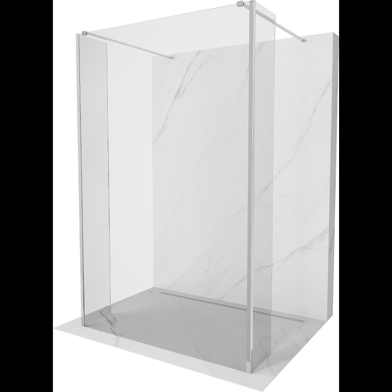 Mexen Kioto perete de duş freestanding 115 x 30 x 30 cm, transparent, crom - 800-115-030-222-01-00-030