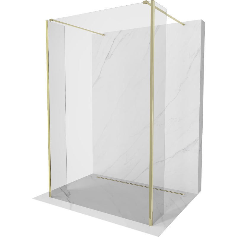 Mexen Kioto perete dus liber 115 x 30 x 30 cm, transparent, auriu - 800-115-030-222-50-00-030