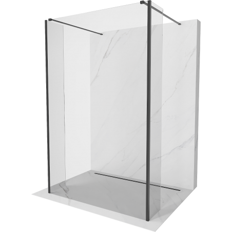 Mexen Kioto perete de dus autoportant 155 x 30 x 30 cm, transparent, negru - 800-155-030-222-70-00-030