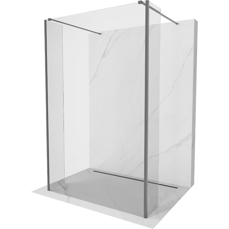 Mexen Kioto paravan de duș freestanding 160 x 30 x 30 cm, transparent, gun metal - 800-160-030-222-95-00-030