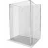 Mexen Kioto perete de duș cu suport liber 95 x 30 x 30 cm, transparent, nichel periat - 800-095-030-222-97-00-030