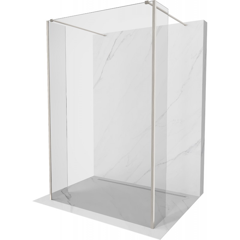 Mexen Kioto perete de duș freestanding 110 x 30 x 30 cm, transparent, nichel periat - 800-110-030-222-97-00-030