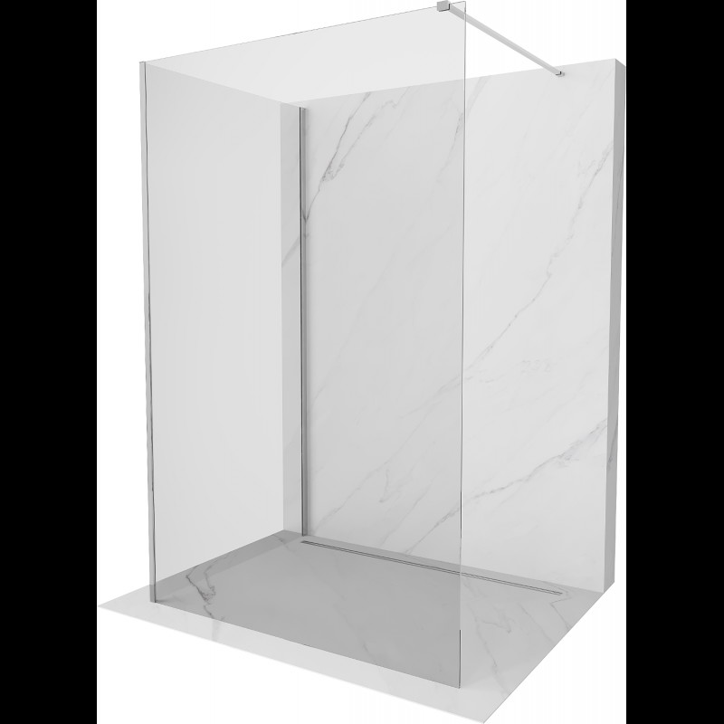 Mexen Kioto perete duș Walk-in 130 x 70 cm, transparent, crom - 800-130-212-01-00-070