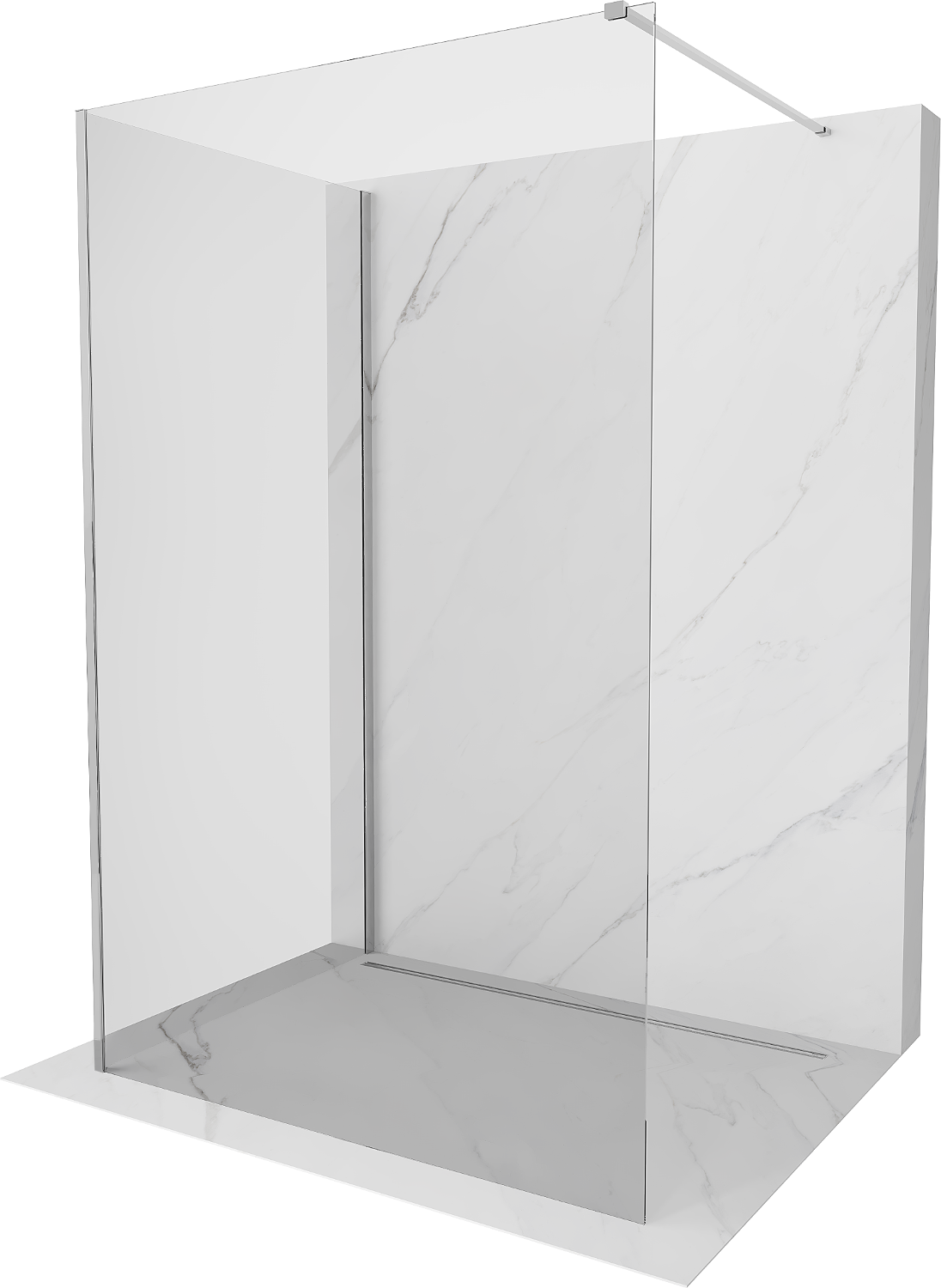 Mexen Kioto paravan de duș Walk-in 140 x 90 cm, transparent, crom - 800-140-212-01-00-090