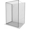 Mexen Kioto perete de duș Walk-in 90 x 80 cm, model negru, crom - 800-090-212-01-70-080