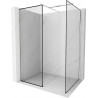 Mexen Kioto perete de duș Walk-in 150 x 110 cm, model negru, nickel periat - 800-150-202-97-70-110