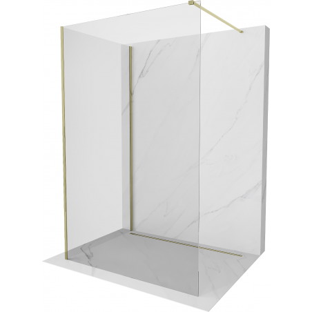 Mexen Kioto perete de duș Walk-in 140 x 70 cm, transparent, aurie - 800-140-212-50-00-070