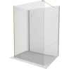 Mexen Kioto perete duș Walk-in 90 x 90 cm, transparent, aurit - 800-090-212-50-00-090