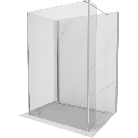 Mexen Kioto perete pentru cabina de duş Walk-in 130 x 75 x 30 cm, transparent, crom - 800-130-075-221-01-00-030