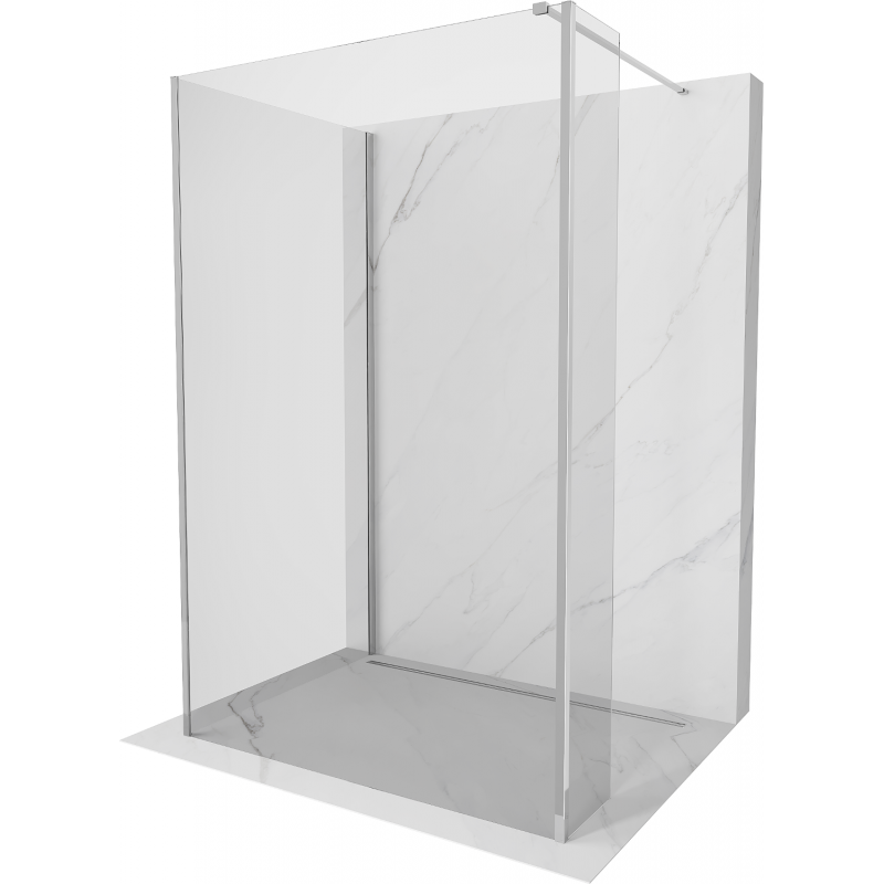 Mexen Kioto panou de duș Walk-in 90 x 85 x 30 cm, transparent, crom - 800-090-085-221-01-00-030