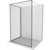 Mexen Kioto perete de duş Walk-in 110 x 80 cm, model negru, aurie - 800-110-212-50-70-080