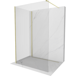 Mexen Kioto paravan de duș Walk-in 125 x 80 cm, transparent, aurit periat - 800-125-212-55-00-080