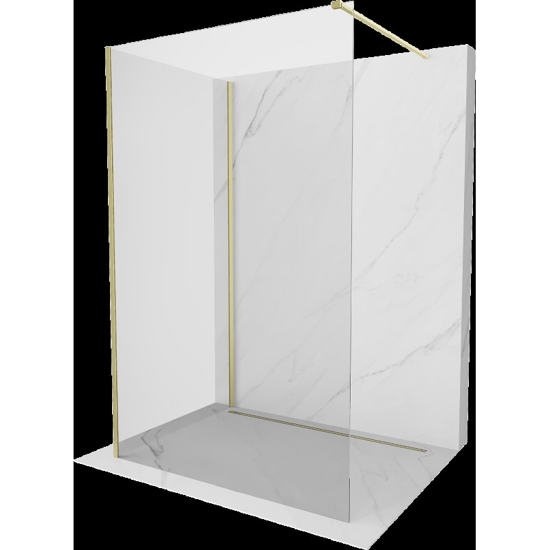 Mexen Kioto perete de duș Walk-in 120 x 80 cm, transparent, aur periat - 800-120-212-55-00-080