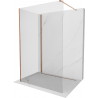 Mexen Kioto panou de duş Walk-in 125 x 70 cm, transparent, aur roz - 800-125-212-60-00-070