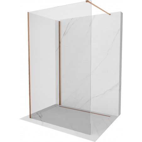 Mexen Kioto panou duş Walk-in 120 x 75 cm, transparent, aur roz - 800-120-212-60-00-075