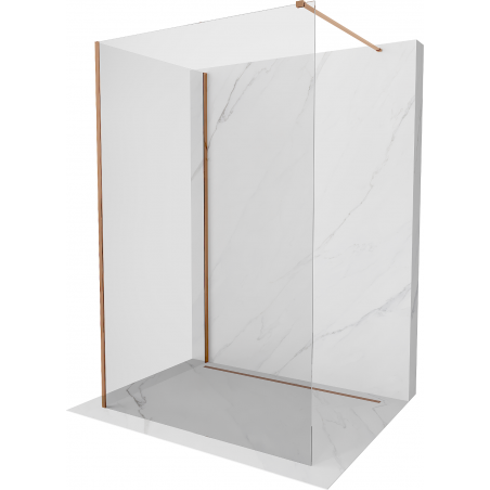 Mexen Kioto perete de duș Walk-in 140 x 95 cm, transparent, aur roz - 800-140-212-60-00-095