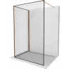 Mexen Kioto panou de duș Walk-in 90 x 80 cm, model negru, aur roz - 800-090-212-60-70-080