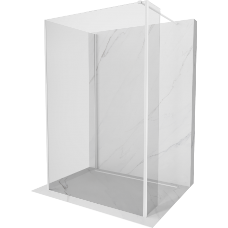 Mexen Kioto dusă Walk-in 100 x 70 x 30 cm, transparent, alb - 800-100-070-221-20-00-030