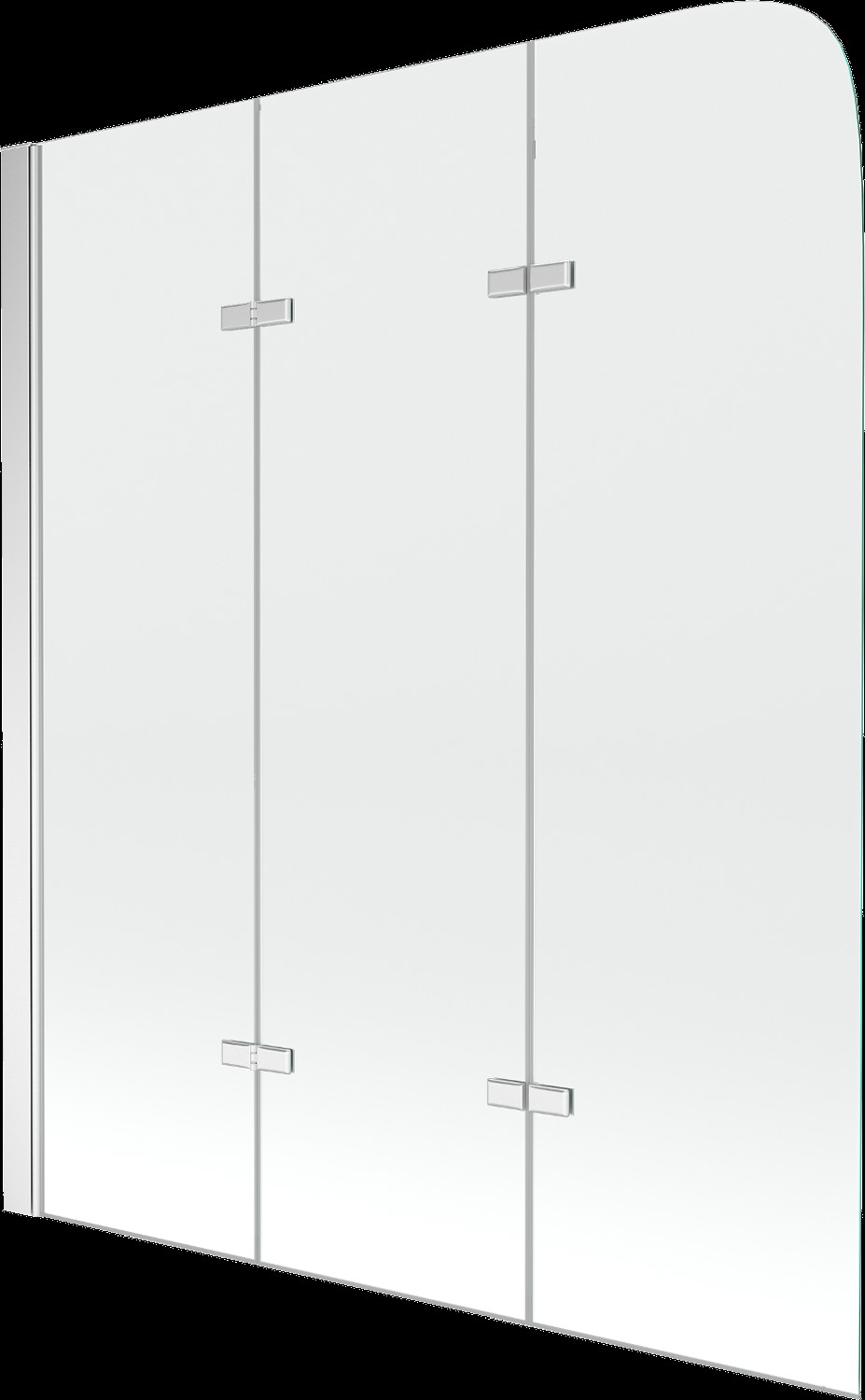 Mexen Felix paravan cadă 3-aripi120 x 140 cm, transparent, Crom - 890-120-003-01-00