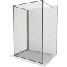 Mexen Kioto perete de duș Walk-in 130 x 90 cm, model negru, aur roz - 800-130-212-60-70-090