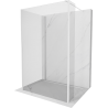 Mexen Kioto paravan de duş Walk-in 90 x 85 x 40 cm, transparent, alb - 800-090-085-221-20-00-040