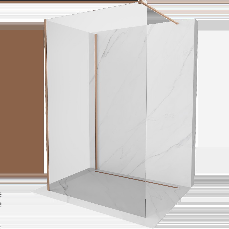 Mexen Kioto paravan de duş Walk-in 120 x 115 cm, transparent, cu bronz periat - 800-120-212-65-00-115