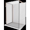 Mexen Kioto perete walk-in 90 x 80 cm, model negru, cupru periat - 800-090-212-65-70-080