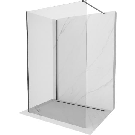 Mexen Kioto perete duș Walk-in 90 x 75 cm, transparent, gri armat - 800-090-212-66-00-075