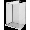 Mexen Kioto perete de duș Walk-in 90 x 70 cm, model negru, gri mat periat - 800-090-212-66-70-070