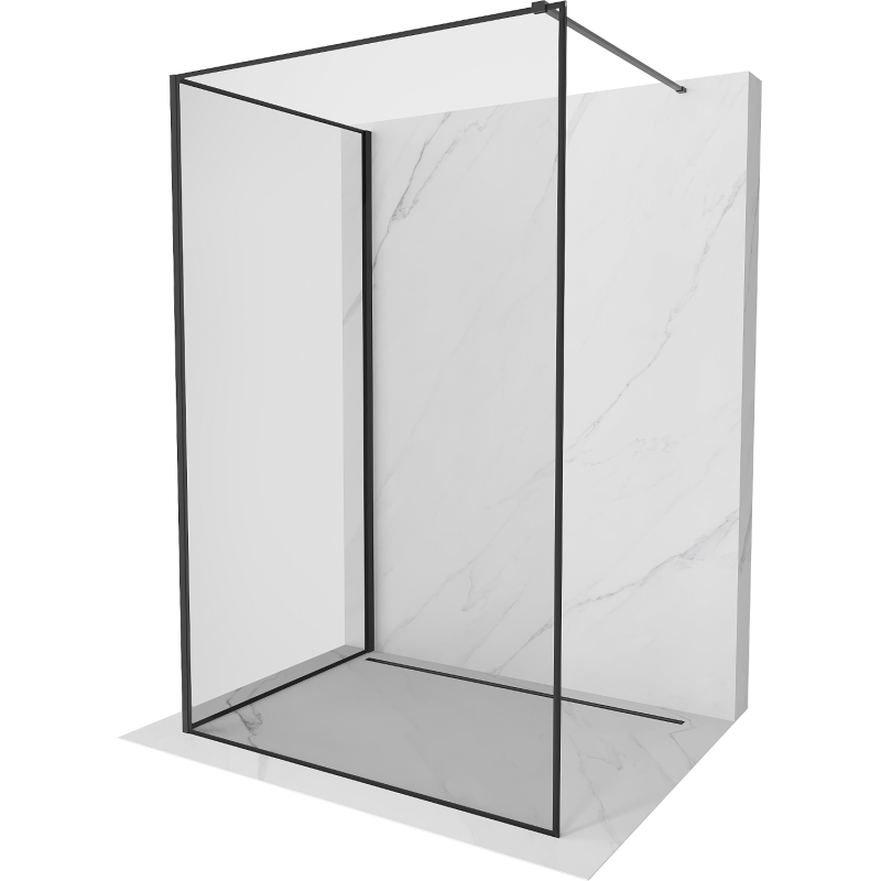 Mexen Kioto perete Walk-in 120 x 100 cm, model negru, negru - 800-120-212-70-70-100