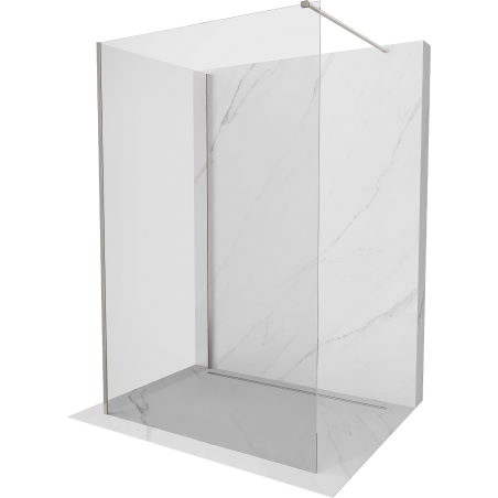 Mexen Kioto perete walk-in 125 x 100 cm, transparent, nichel periat - 800-125-212-97-00-100