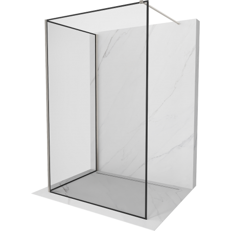 Mexen Kioto perete dus Walk-in 120 x 80 cm, model negru, nichel periat - 800-120-212-97-70-080