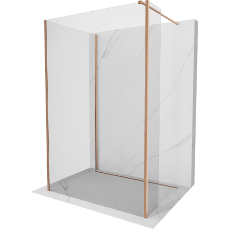 Mexen Kioto perete duș Walk-in 110 x 75 x 30 cm, transparent, cupru periat - 800-110-075-221-65-00-030