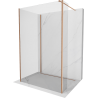 Mexen Kioto panou de duș Walk-in 130 x 85 x 30 cm, transparent, cupru periat - 800-130-085-221-65-00-030