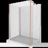 Mexen Kioto panelul de duș Walk-in 130 x 105 x 40 cm, transparent, cupru periat - 800-130-105-221-65-00-040