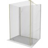 Mexen Kioto perete de dus Walk-in 90 x 70 x 30 cm, transparent, aurie - 800-090-070-221-50-00-030