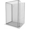 Mexen Kioto perete de duș Walk-in 120 x 110 x 30 cm, model negru, crom - 800-120-110-221-01-70-030