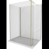 Mexen Kioto perete de duș Walk-in 140 x 100 x 40 cm, transparent, aurit - 800-140-100-221-50-00-040