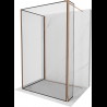 Mexen Kioto perete duş Walk-in 100 x 90 x 30 cm, model negru, aur roz - 800-100-090-221-60-70-030