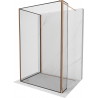 Mexen Kioto perete de duș Walk-in 120 x 90 x 30 cm, model negru, aur roz - 800-120-090-221-60-70-030