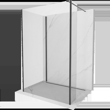 Mexen Kioto perete de duș Walk-in 110 x 75 x 30 cm, transparent, negru - 800-110-075-221-70-00-030