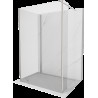 Mexen Kioto perete pentru duș Walk-in 125 x 70 x 30 cm, transparent, nichel mat - 800-125-070-221-97-00-030