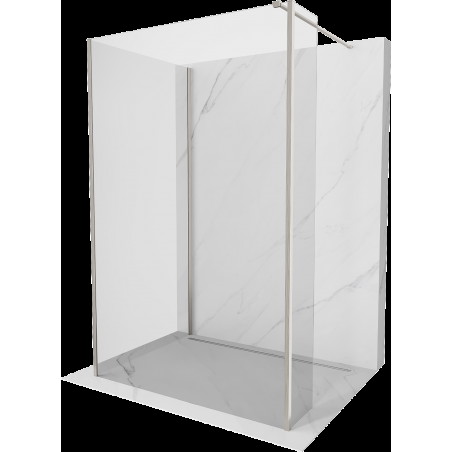 Mexen Kioto perete duș Walk-in 90 x 85 x 30 cm, transparent, nichel periat - 800-090-085-221-97-00-030