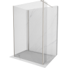 Mexen Kioto perete de duș Walk-in 130 x 85 x 30 cm, transparent, nichel periat - 800-130-085-221-97-00-030