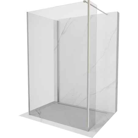 Mexen Kioto perete duș Walk-in 140 x 95 x 30 cm, transparent, nichel periat - 800-140-095-221-97-00-030