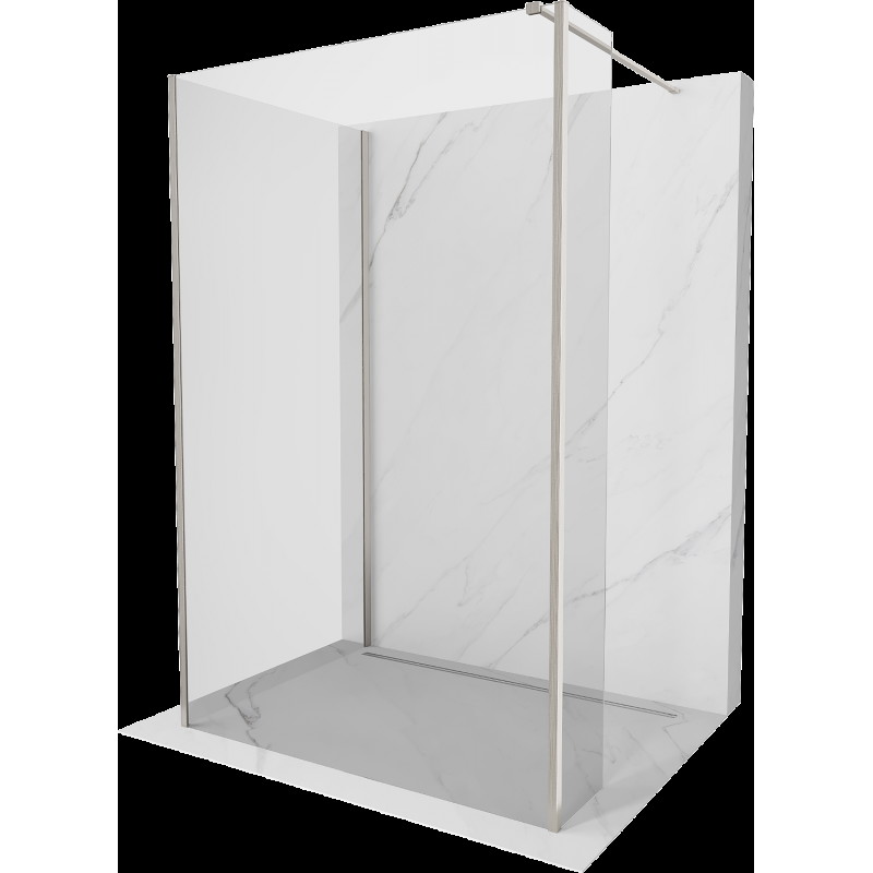 Mexen Kioto perete duș Walk-in 110 x 100 x 30 cm, transparent, nichel periat - 800-110-100-221-97-00-030